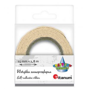 Wstążka koronkowa Titanum Kremowa 15mm x 1.8m